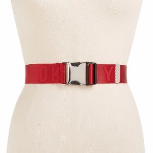 DKNY Seat Belt-Buckle Logo Belt